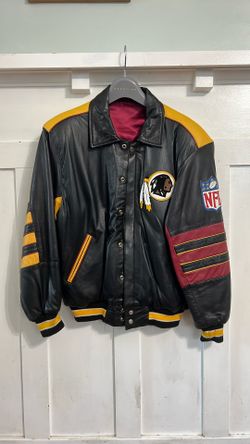 Reversible Leather and Satin NFL Redskins Jacket