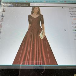 Burgundy Red Ball Gown