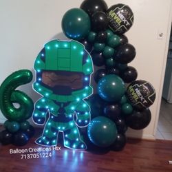 Halo Party Prop Balloon Garland Centerpiece