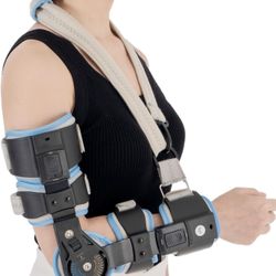 Adjustable Hinged Elbow Brace Post Surgery Stabilization Compression Support New. 