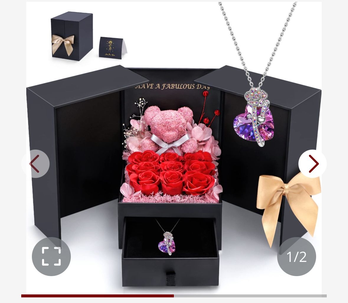 Gift Rose Bear Box