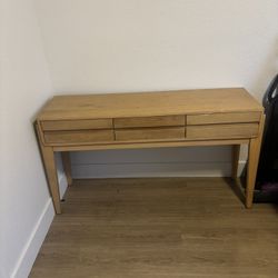 Wood Side Table With Drawers