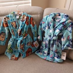 DISNEY TODDLER ROBES (STITCH & TOY STORY) Sz 2T