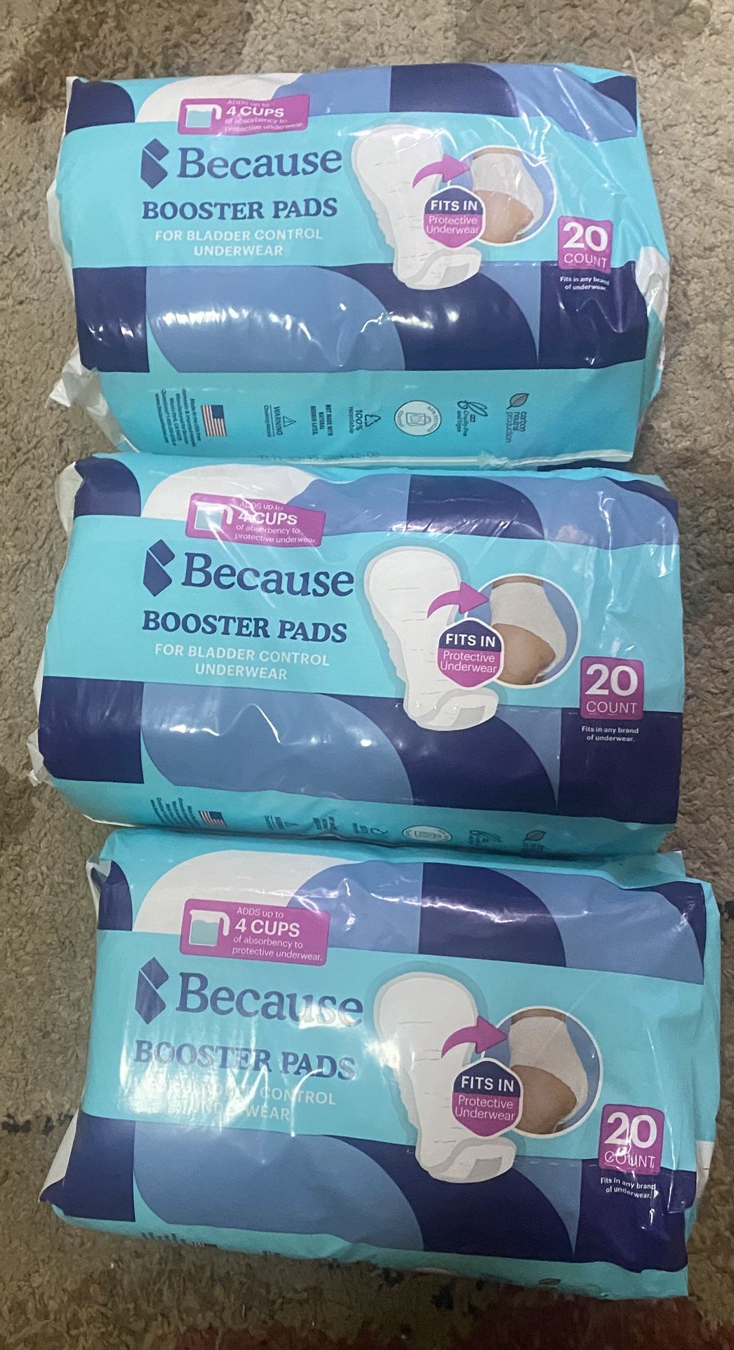 Because Booster Pads Diaper Liners
