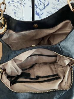 Michael Kors Blue/Black Leather Shoulder Bag
