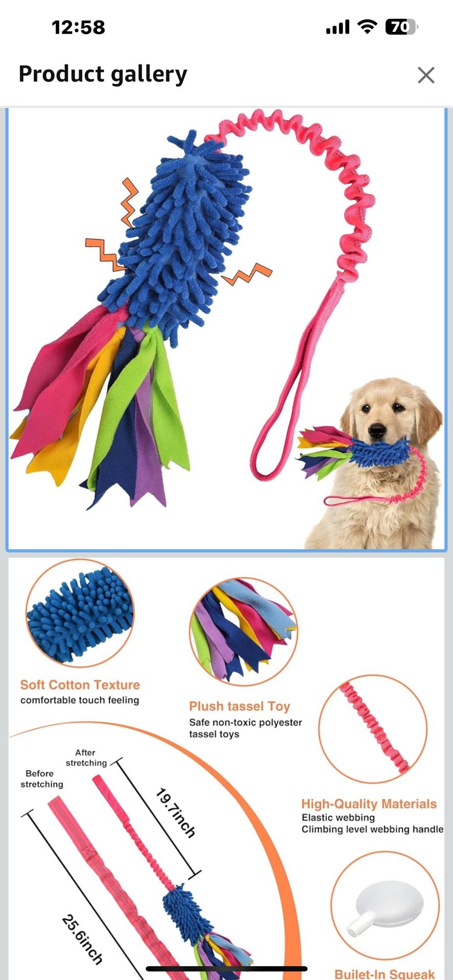 wodoca Dog Tug Toys - Aggressive Chewer Rope Toy with Strong Squeak, Ideal for Large Dogs, Training, and Play