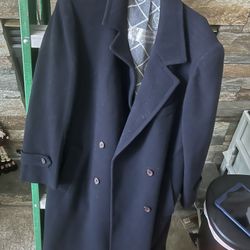 Women’s Coat-Evan Picone-Long Double breasted Wool Coat