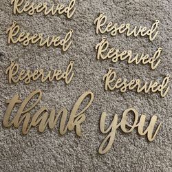 Reserved Seating Signs