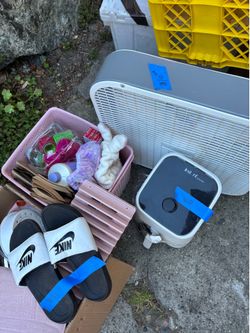 Mix Nike Sandals, Box Fan, Air Fryer