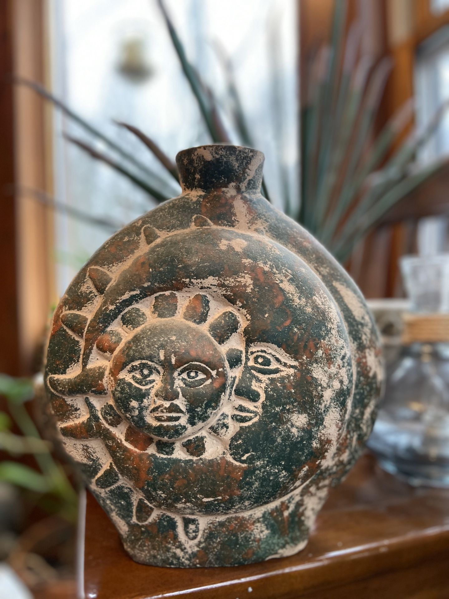 Vintage Sun & Moon vase and novelty
