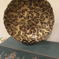 Decorating Round Plate Hand Made Drawing