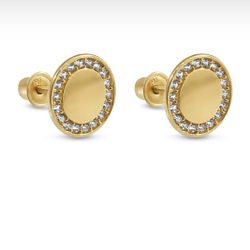 14k Deluxe Round Solid Gold Earrings