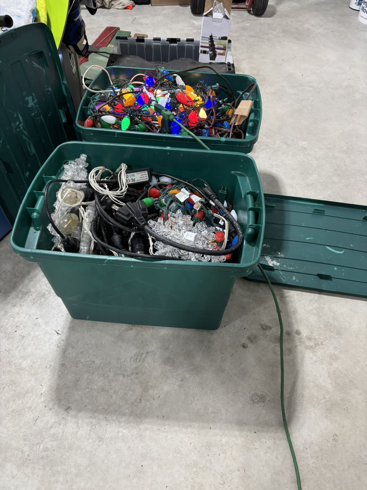 Bins Of Christmas Lights