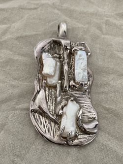 Vintage Los Castillo .925 Sterling Silver/Pearl Pendant