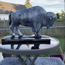 The Old Gray Buffalo Statue