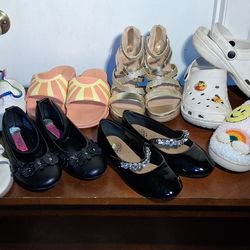 lot of 8 pairs girl's shoes sizes 1-3 ALL for $15 FIRM
