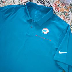 Miami Dolphins Throwback Nike Coaches Polo Men L