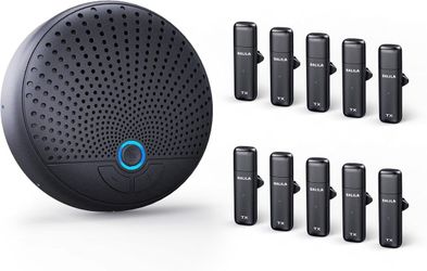 Conference Speaker and Microphone, 10 AI Mics 360° Voice Pick Up & Noise Reduction, USB Speakerphone for 10-15 People Conference Room, Compatible with