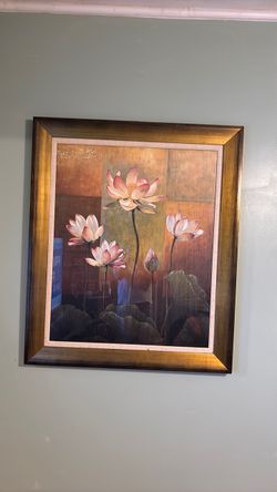 Framed Lotus Flower Wall art