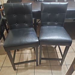 Black bar chairs