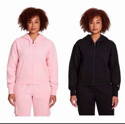 Champion Women's Fleece Full-Zip Jacket Available in Black or Pink AL SIZES Brand New With Tags