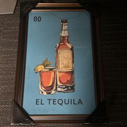 El Tequila  Wall Art By Sapna Shah 12 X 18 Inches Loteria #41 Print