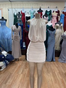 Beige White Fancy Dress 🤍