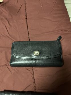 Coach black leather wallet