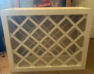 White Wood Wine Rack Cabinet
