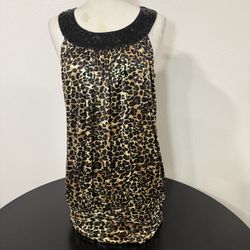 City Triangles Leopard Print Mini Dress Size M Y2K Party Dress