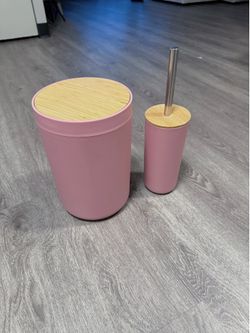 Trash can + toilet wand
