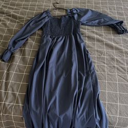 Navy blue long dress