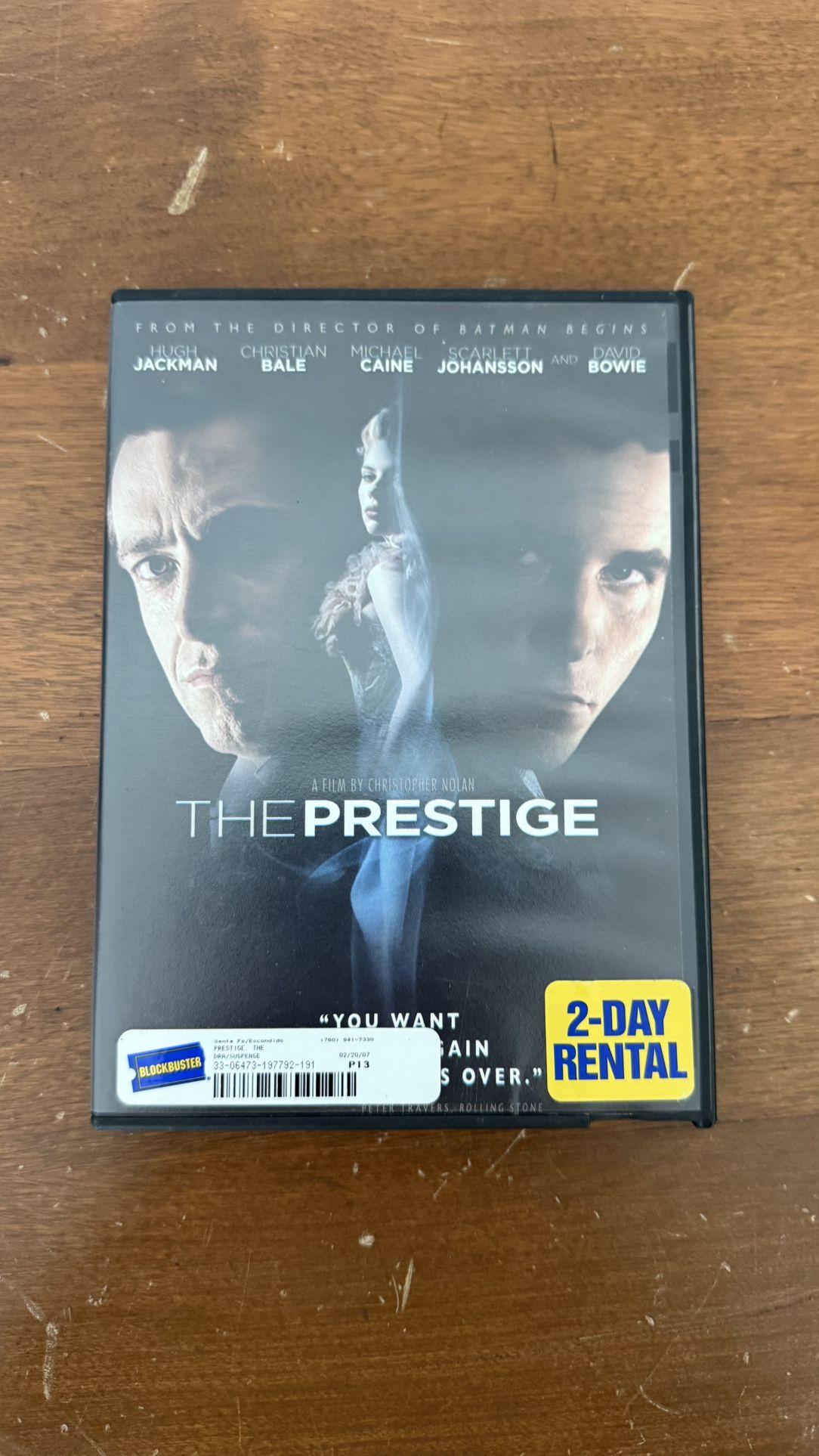The Prestige (Blu-ray, 2006) Christopher Nolan Film (Hugh Jackman, David Bowie)