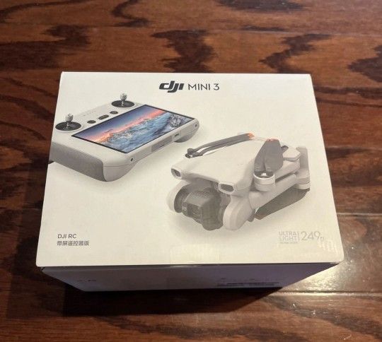 DJI mini 3 drone with built in screen remote controller