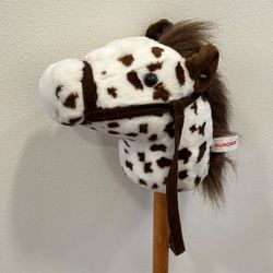  37" Plush Pony Toy Giddy Up Stick  Horse Sound Aurora 
