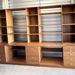 RARE Finn Juhl “Cresco” Bookcase for France & Son – Massive Danish Teak MCM Wall Unit