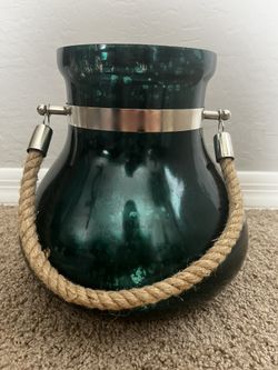 Vintage Vase Decor - Teal/Greenish Blue 