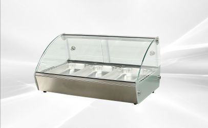 NSF Countertop Heated Display Case 3 pan hot food HW3