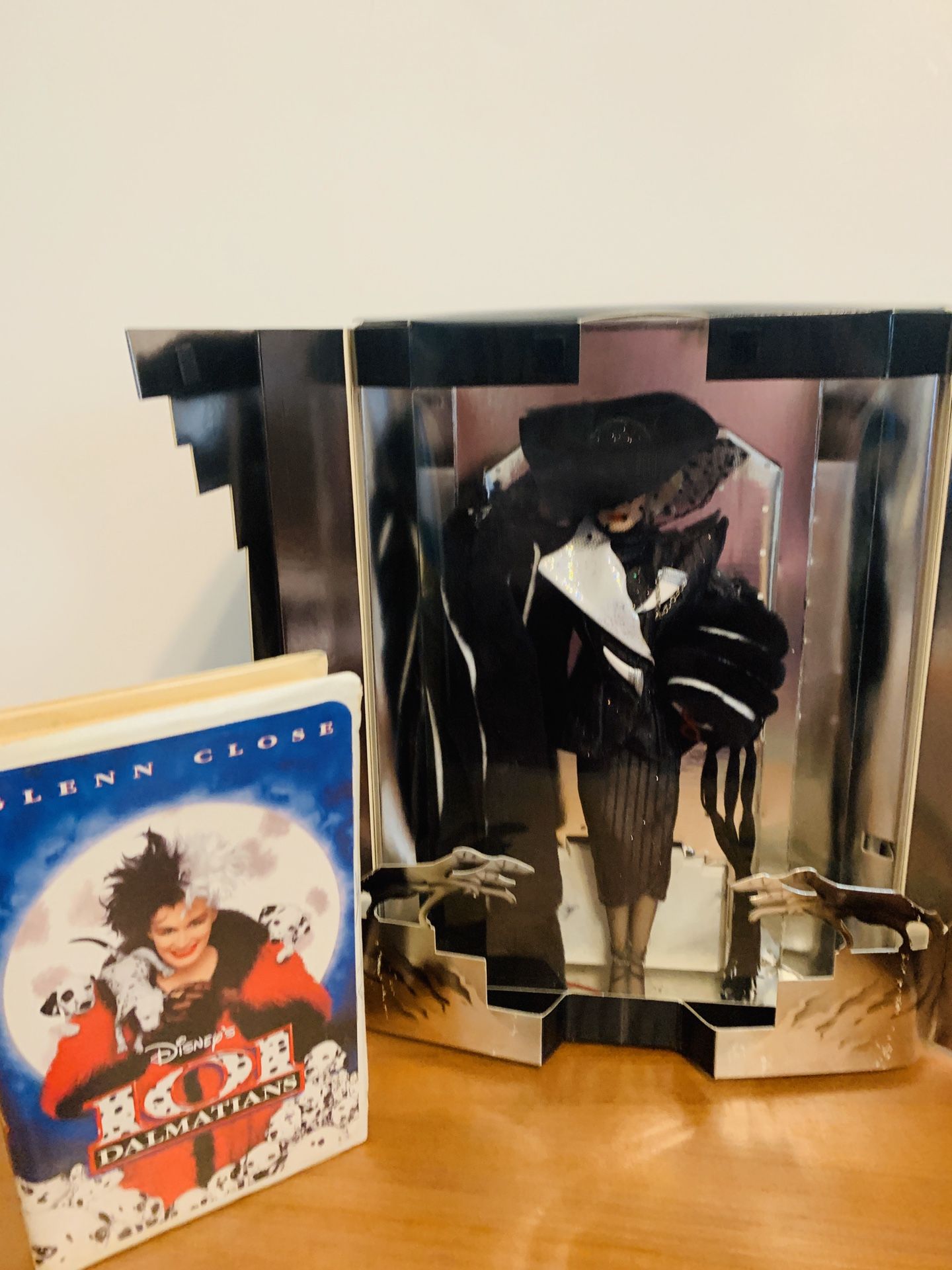 Vintage- Mattel Cruella De Vil Barbie Doll and VHS MOVIE Tape -1996