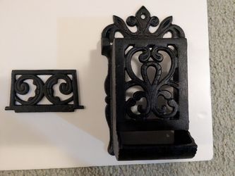 Vintage Classic Victorian-style filigree matchbox holder and dispenser. $45.00