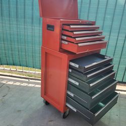 Craftsman Cart Tool Box Used 🧰 No Key  26"W 49"H  9 Drawer