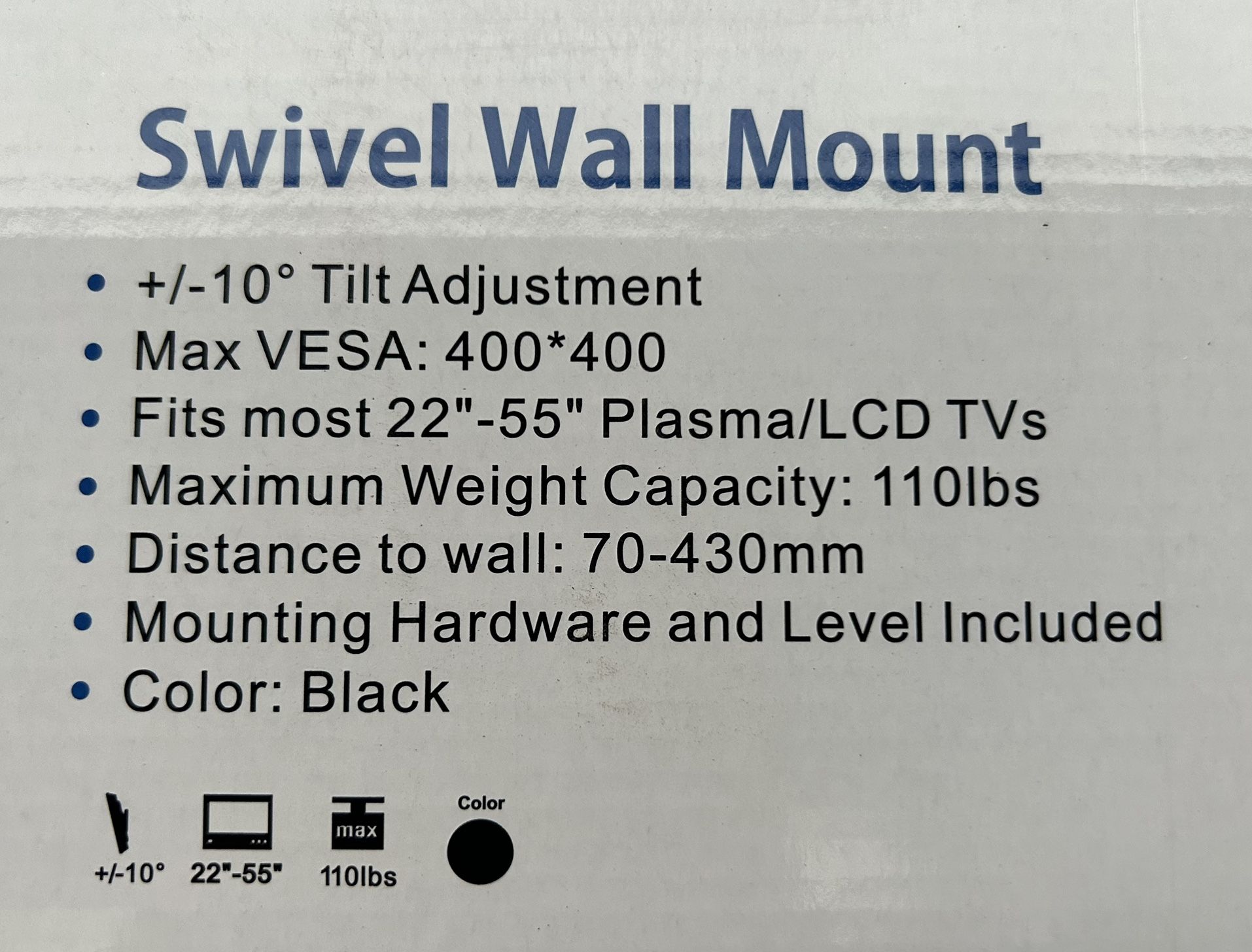 Swivel TV Wall Mount. 22-55” Inch HDTV