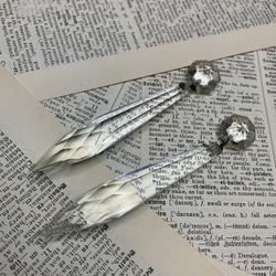 2 Antique hanging chandelier crystals