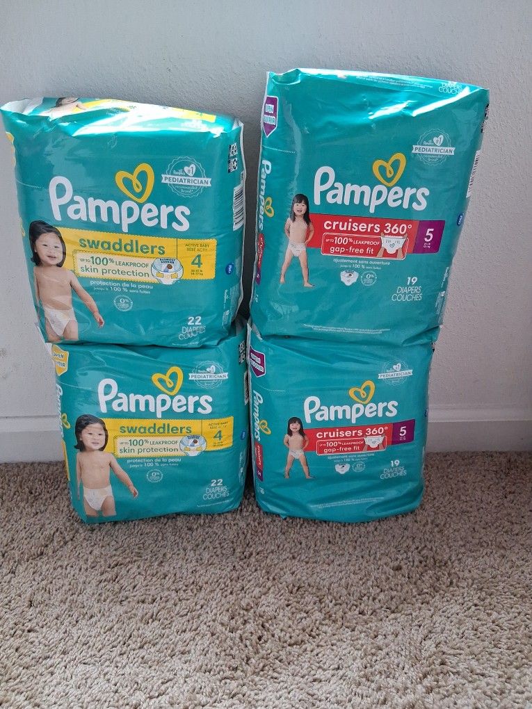 4 pack of Pampers