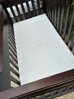 Cherry Wooden Crib W/ Mattress 