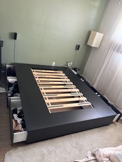IKEA Bed frame with storage