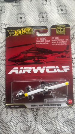 Hot Wheels Premium Pop Culture Airwolf Helicopter Diecast Metal/Metal HXD63 New