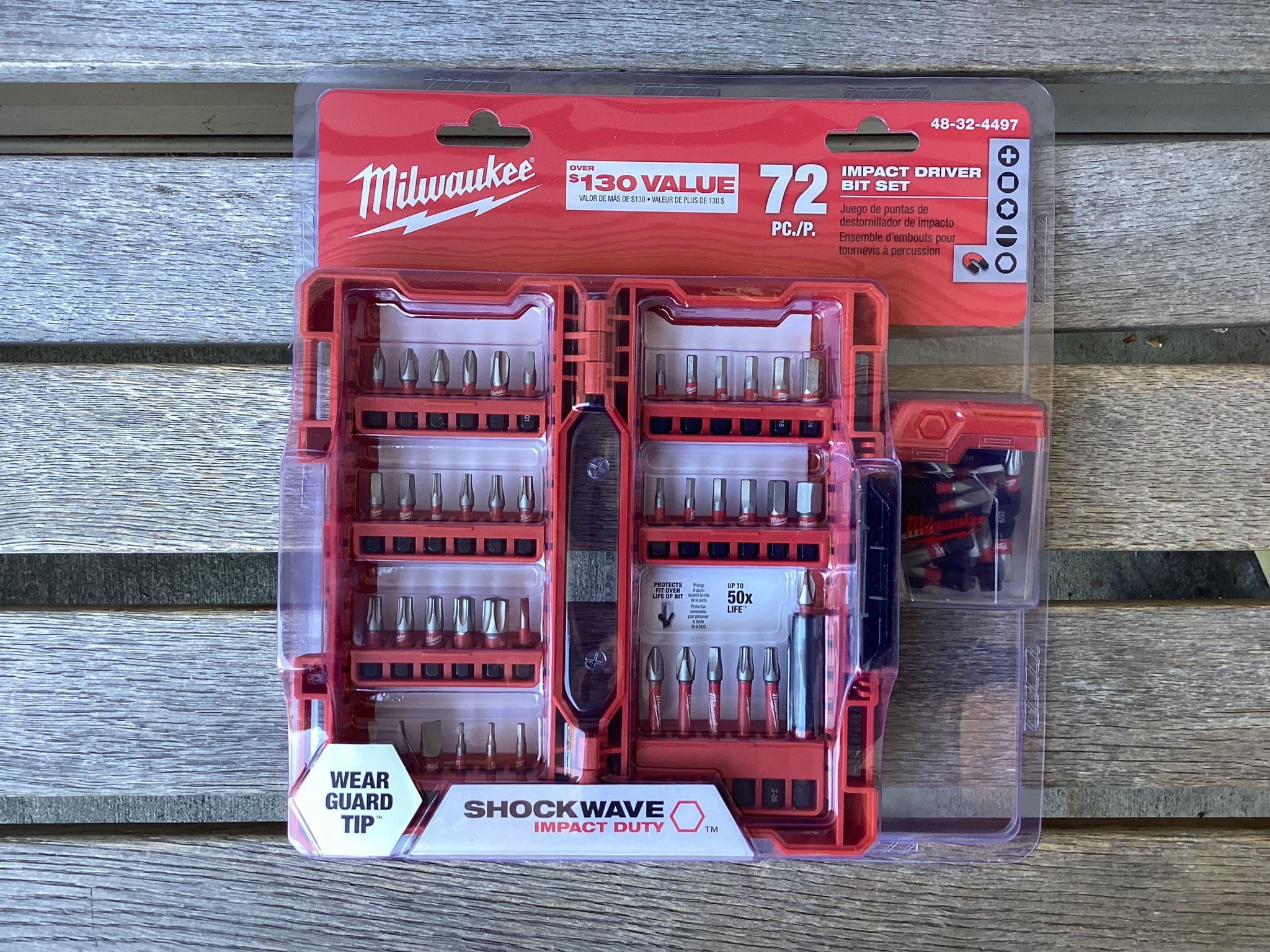Milwaukee SHOCKWAVE Impact Duty Bit Set (72-Piece). Brand NEW.