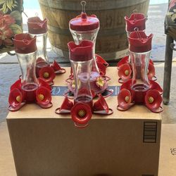 Used 7 Hanging Hummingbird Feeders