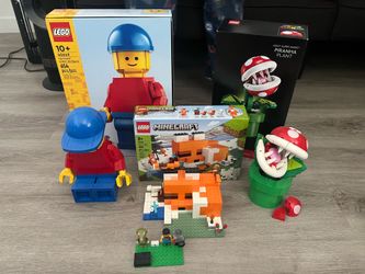 ALL LEGO Piranha Plant, Up Scaled Minifigure, Incomplete Minecraft Sets